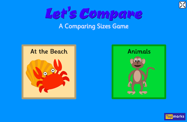 Let's Compare - Topmarks learning game