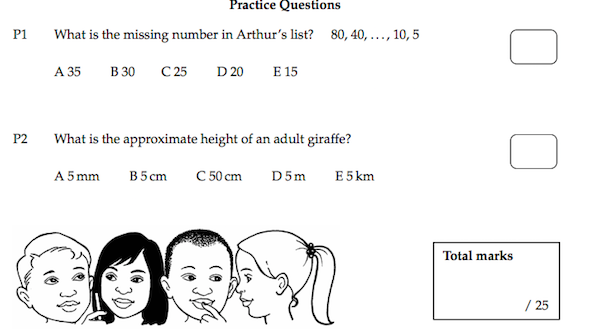 Primary Maths Challenge - Past-test paper