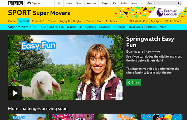 BBC Super Movers - active learning