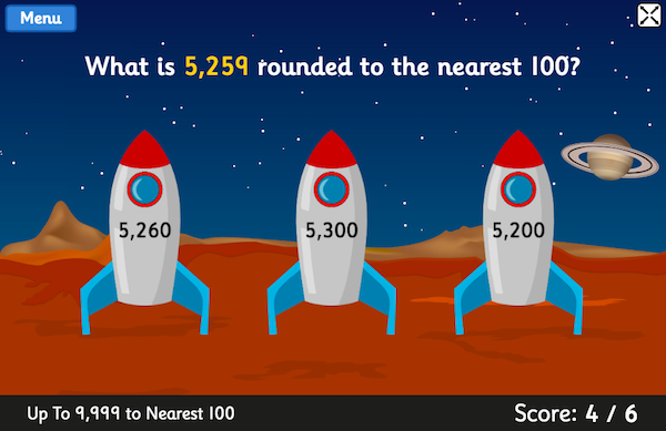 Rocket Rounding - maths game for children