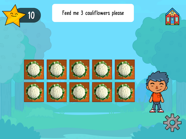 Vegetable Maths Masters, learning app