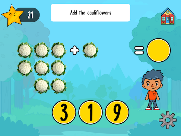 Vegetable Maths Masters, learning app