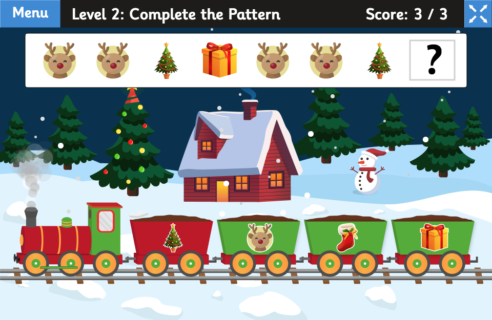 Christmas Patterns - brand new game for festive learning  Topmarks Blog