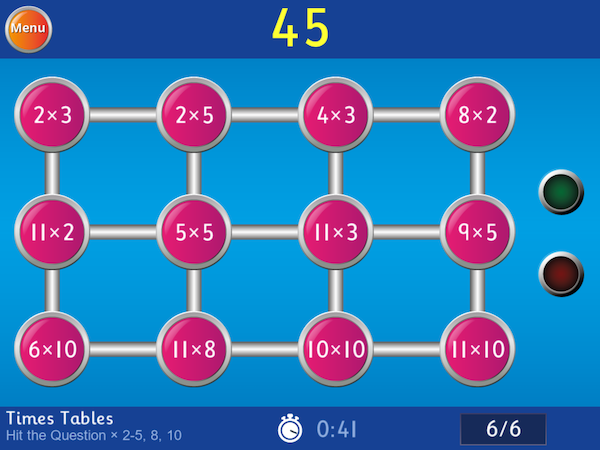 Hit the Button maths app, learning game new version