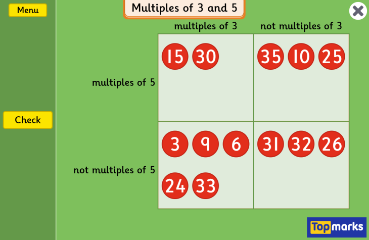 Multiples of 3 and 5