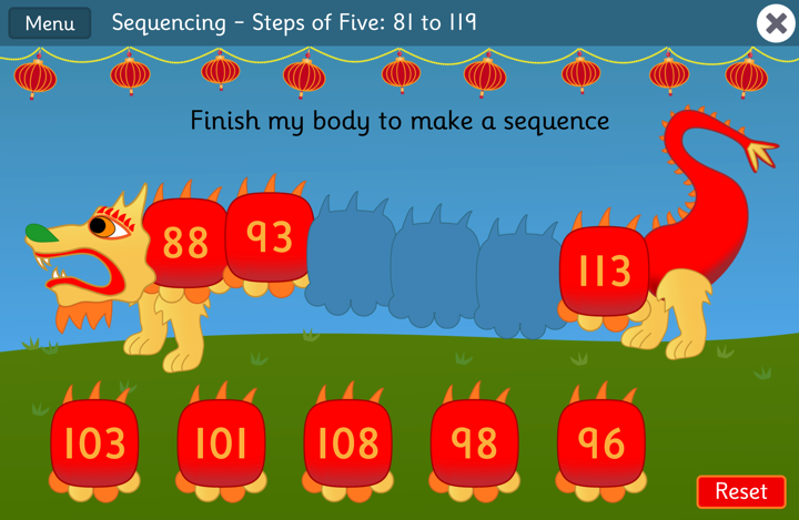Sequences Crossing 100 in Fives