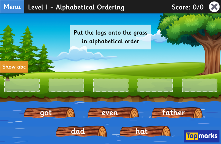 Level 1 - Alphabetical Ordering