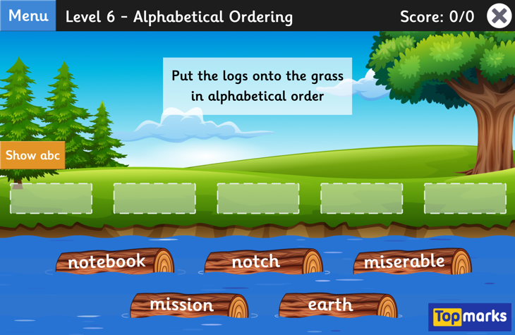 Level 6 - Alphabetical Ordering