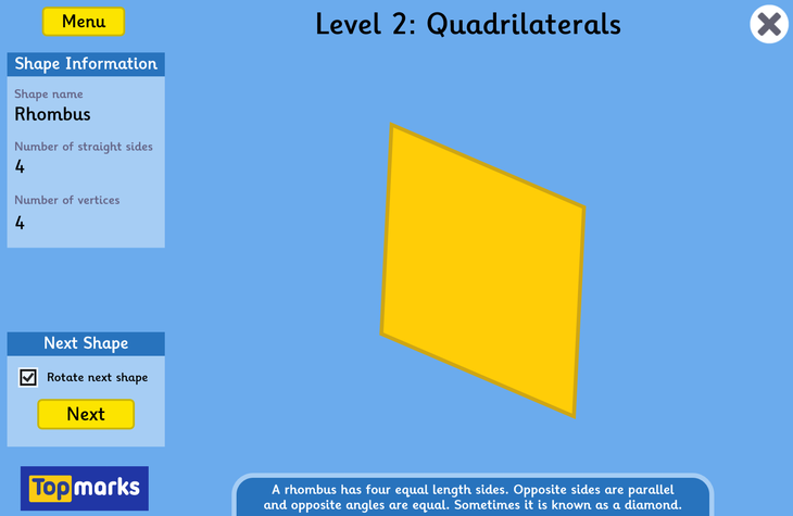 A rhombus has been revealed