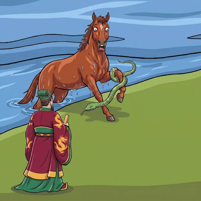 The Snake Surprises the Horse