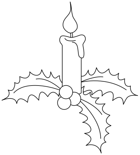 Christmas Candle Colouring