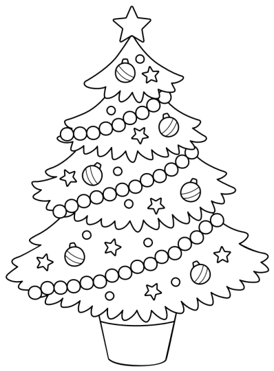 Christmas Tree Colouring