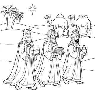 Three Wise Men Colouring