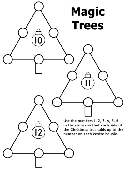 Magic Christmas Trees Puzzle