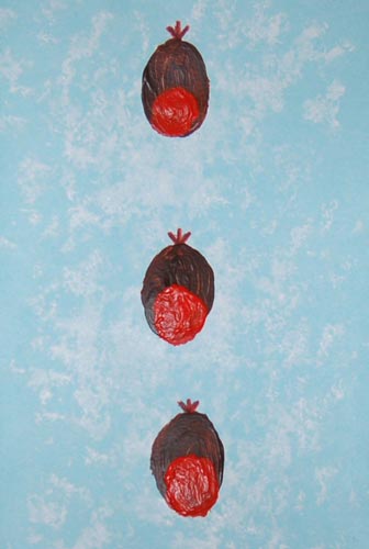 Paint the robins' red breasts