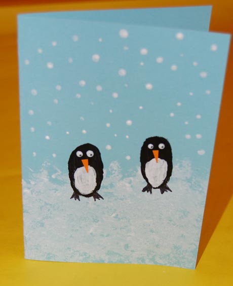 Perky Penguins Christmas Card