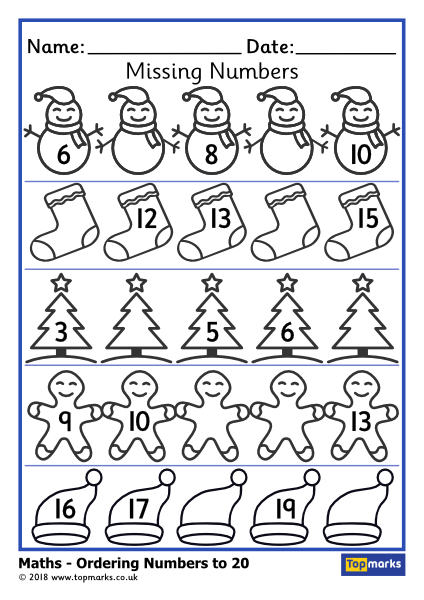 Missing Numbers Within 20