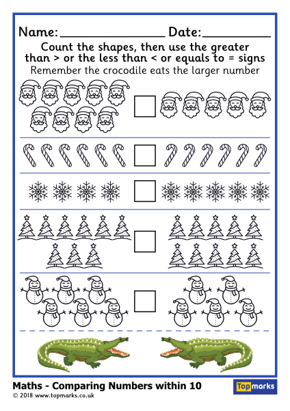 Greater than, Less than, Equals
