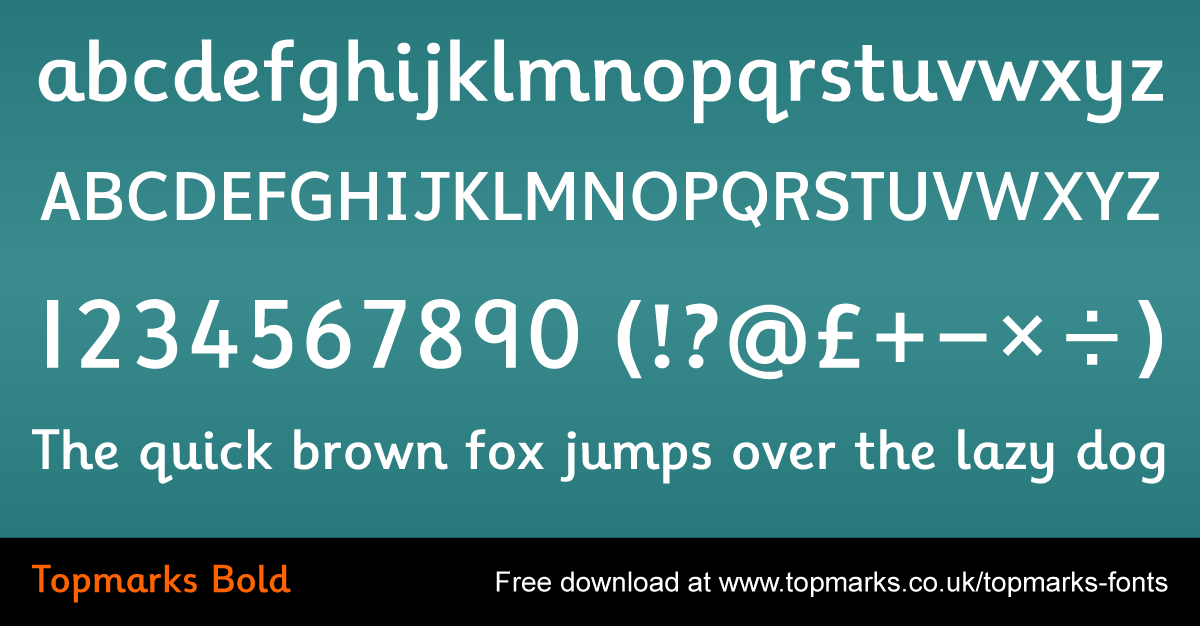 Topmarks Bold Sample
