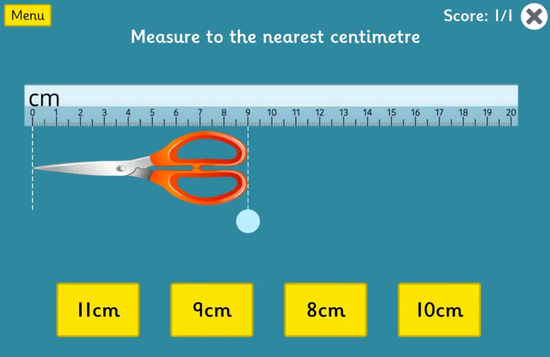 Measuring in Centimetres
