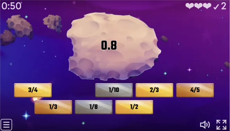 Matching Fractions to Decimals