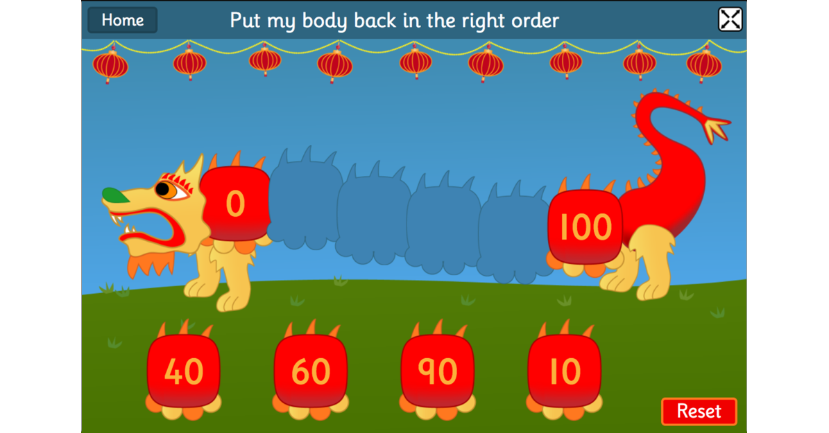 
	Chinese Dragon Game - Ordering and Sequencing Numbers
