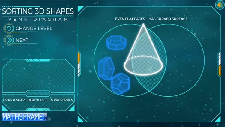 Sorting 3D Shapes on a Venn Diagram